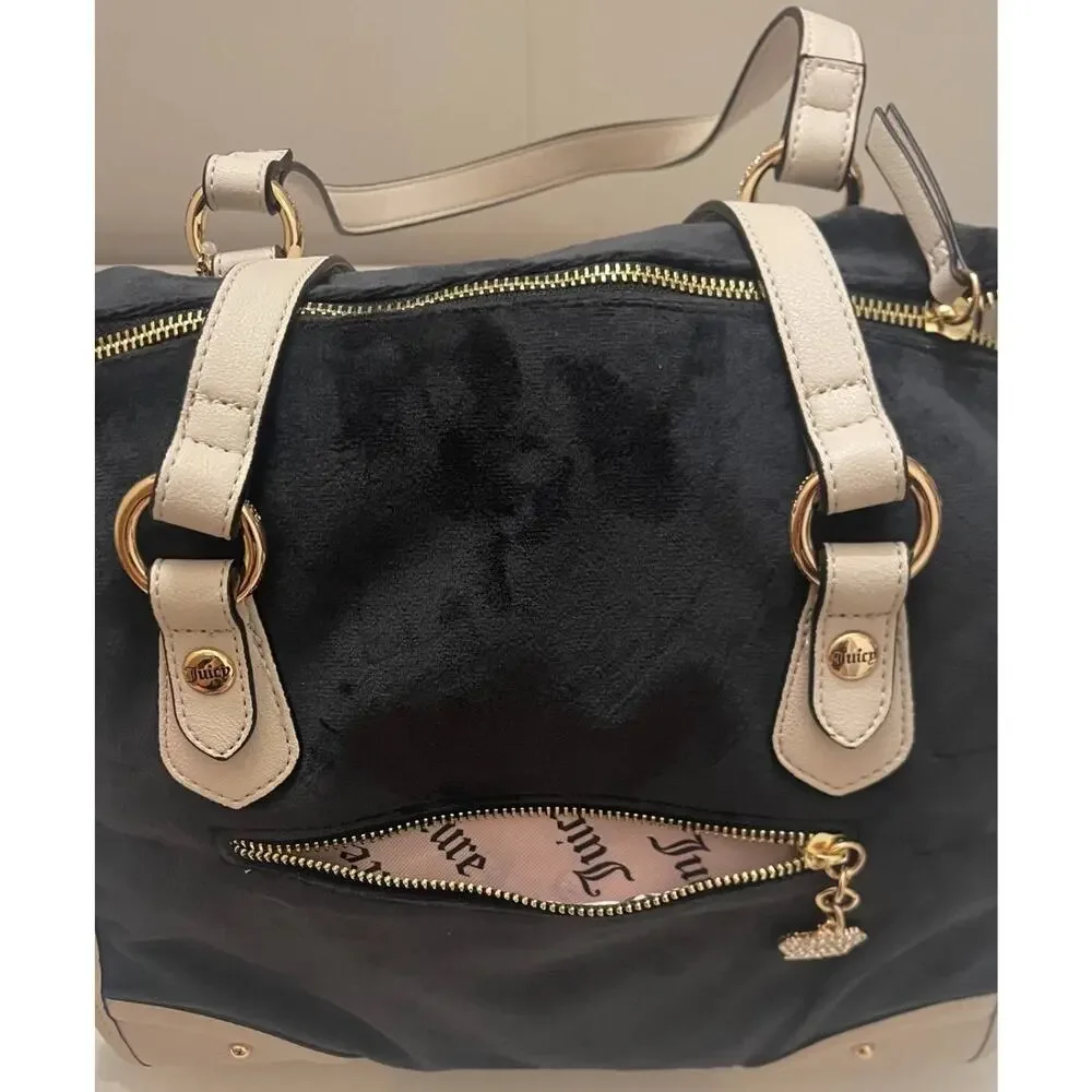 Juicy Couture Vintage Dreamy Juicy Tote Bag Liquorice & Crystal New Bow Crown